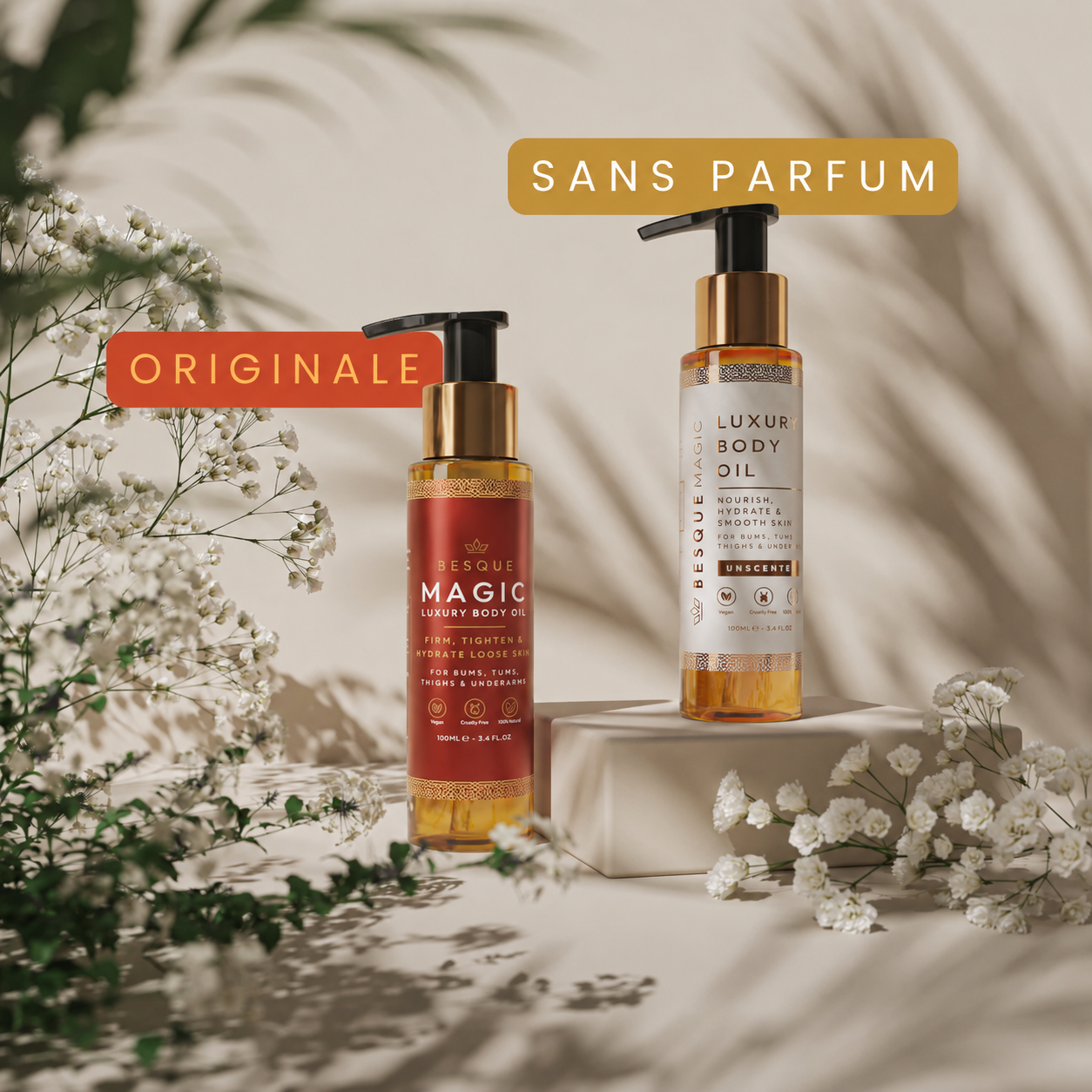 Huile corporelle magique Besque® – Sans parfum 100mL